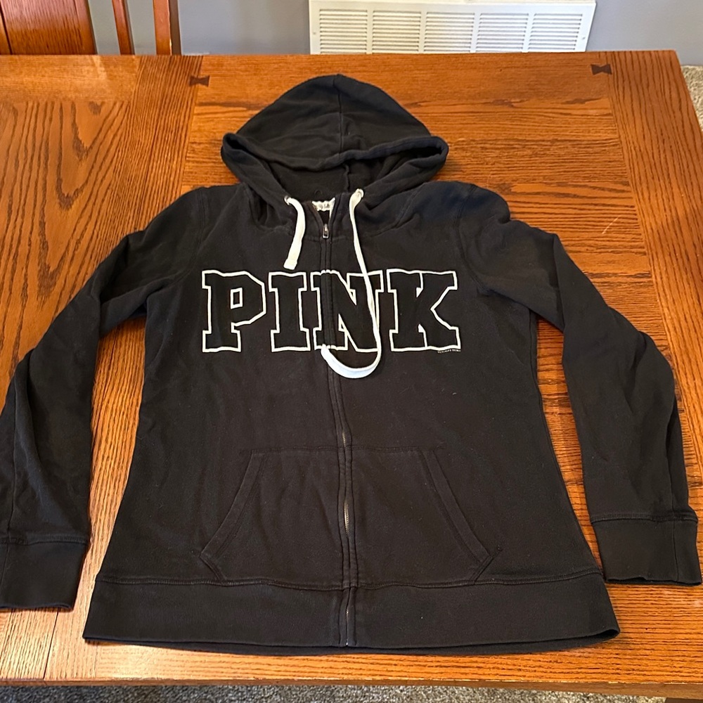 Women’s Victoria’s Secret pink zip up hoodie size large